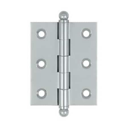 Patioplus 2.5 x 2 in. Hinge with Ball Tips, Bright Chrome, Solid PA2667037